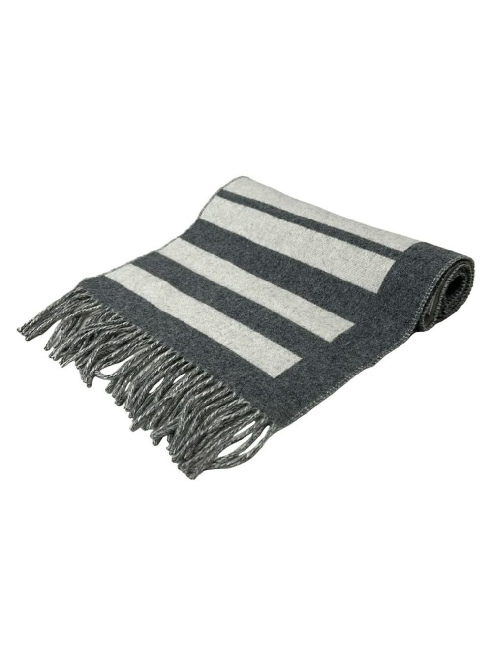 Hermes Scarf Love Story Gray Light Cashmere